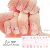 Koreański styl brokat / kwiatowy sztuka naklejki okłady manicure DIY paznokci Polski paski Kobiety Mnicure Decor Sticker de Unthas