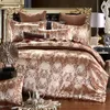Projektowne łóżka zestawy luksusowe 3PCS Zestaw pościeli domowych Jacquard Duvet Beds arkusz bliźniacy singla królowa rozmiar rozmiaru 473 v24316366