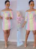 Yaz Kadın Artı Boyutu Elbiseler Çizgili Kısa Kollu Elbise 3XL 4XL 5XL Casual MIDI Etek Güz Diz Boyu Etekler Kapalı Omuz Gömlek Moda Giyim DHL Ücretsiz 5580