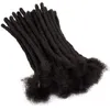 Luxnovolex Dreadlock Human Hair 30 strands 06 cm Diameter Width Unprocessed Virgin Full Handmade Permanent Locs Natural Black Co1059200