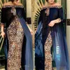 Women Off Shoulder Long Dress Printed Leopard Loose African Female Party Maxi Celebrate Event Robes Vestidos 210416