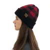 New style ladies plaid ponytail woolen CC cap, fashionable European and American curled edge warm knitting warm earmuff head hat