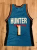 بطل خيالي في الطول Lindsey Hunter Jersey Mens Teal تطريز Jersey Size XS-6XL مخصص أي اسم رقم رقم السلة في قمصان كرة السلة