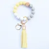 Bolsilicone Bloqueado Bangle Keychain com borla para mulheres festa favor, pulseira chave pulseira ZZF11921