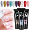 15 ml glitter poly nagelbyggnad gel för naglar förlängning finger snabb build gel 10 färger förlängningar akryl polsk makeup konst 1188393338