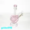 Glass Water Pipes heart shape Smoke Pipe Bong Oil Rigs Hookah Dab Rig Dry Herb bongs ash catcher nectar