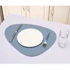 PU Leather Tableware Pad Placemat Table Cup Mat Waterproof Heat-Resistant Non-Slip Washable Insulation Place Mats Soft Placemats Bowl Coaster JY0512