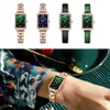 Curren Branded Women's Watches Luxury Quartz Rostfritt Stål Klocka för Ladies Enkel Tunn Kvinna Armbandsur med Starry Sky Ring Q0524