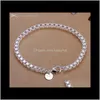 Lien En Gros mode Braclets Pour Hommes Femmes Charme Boîte Chaîne Bracelets Classique Sier Bijoux Joyas Pulseras De Plata 925 Ip0Vw