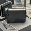 flap bag luxury designer handbags Sunset classic latest leather chain toothpick pattern women shoulder bags fashion crocodile crossbody purse 442906