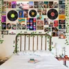 48Pcs Vintage Records Poster Retro Aesthetic Wall Collage Kits Art Printing Card Fake Vines Trippy Dorm Bedroom Decor for Teens 210914