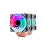 Computer Coolings Fans & 6 Heat-pipes Dual Tower AMD Intel CPU Processor Cooling Cooler Radiator Heat Sink LED Fan Rose22