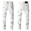 새로운 도착 망 디자이너 청바지 스트라이프 스타일 세척 Jeans 패션 줄무늬 남자 바지 오토바이 바이커 원인 힙합 뜨거운 판매 미국 크기 W29-W40
