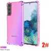 S23ultra Gradient Color Four Corners Airbag Anti-Drop Telefonfodral för Samsung Galaxy S23 S22 S21 S20 Ultra S10 S9 S8 Plus S7Edge