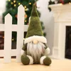 Estoque dos EUA! Buffalo Christmas Dolls Figurines Handmade Christmas Gnomo Faceless Plush Toys Gifts Enfeites Kids Christmas Decoration