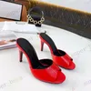 Luxurys Women Designers Slides Sandals Fashion open toe high heels sandal Girl summer shoes sexy stiletto slippers 34-41