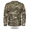 Mege Marchio di Abbigliamento Autunno Primavera Uomo Manica Lunga Tattico Camouflage T-Shirt camisa masculina Quick Dry Camicia Esercito Militare 220309