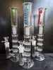 Tubo reto colorido Vidro de vidro bong triplo camada pente perc hookah tubulações de água tubos de água categer de gelo petrolífera dbzhaoshop