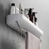 Organisateur de salle de bain sans poinçon étagère shampooing douche support de rangement bain porte-serviette de cuisine articles ménagers accessoires de salle de bain 210811