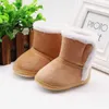 Winter Baby Kids Non-slip Soft Sole Moccasin Boots Boys Girls Suede Leather Crib Shoes 0-18m G1023