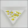 Decorazioni Salone d'arte Salute Bellezza5000Pcs Formato misto di alta qualità Colore giallo Molti retro piatto Gemma di pietra fissa non termica Crystal Rhinest