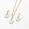 20 pcs/lot joli papillon pendentif colliers et boucles d'oreilles ensemble pour femmes filles mode élégant fête bijoux cadeau