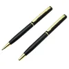 Mini roterande fickstorlek kulspetspenna metallmaterial 0,7 mm svart blå bläckpåfyllning Ballpen Office School Supplies Stationery 211025