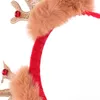 Acessórios de cabelo 10 pçs / lote Faux Fur Orelhas de Pele Andar de pelúcia Headband Adorável Rena Animal Hoop Festa de Natal Natal Cosplay