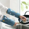 女性用オックスフォードロング厚い腕スリーブのための防水耐油性の家庭用耐久性のある汚れ防止漫画の台所作品が防止されます