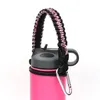 Handle rope Flask Water Bottle carrier survival Strap cord with Safety Ring Wide Mouth Bottles Holder with Carabiner 12oz to 64 oz BBA9450
