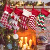 Noel çorap büyük xmas çorap dekorasyon kırmızı ve beyaz elkstocking yılbaşı süsleri ve parti aksesuar 4 G1119