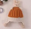 Chapeau pour enfants automne et hiver 1-4 ans bébé dessin animé chaud protection des oreilles bonnet en laine GC621