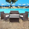 U_Style 4 Piece Rattan Sofa sets Seating Group with Cushions US stock a07