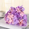 NOVO Design Design Artificial Silk Hydrangea Flor Head Wedding Bouquet Decoration ou DIY Production Backdrop 2143 V2