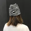 Winter Soft Mode Warm Zebra Cow Leopard Gedrukt Muts Hat Cap voor Dames Fietsen Caps Maskers