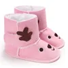 Cute Snow Bawełna Ciepłe Buty Niemowlę Miękkie Solowane Noworodek Zima Buty Dla Dzieci Dla Dziewczyny Anti-Slip Christmas Botki 0-18M G1023