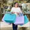 Sport Outdoors Outdoor Torby Plaża Duży Leopard Drukowane Kosze Eva Kobiety Moda Pojemność Tote Torebki Letnie wakacje Drop Deliv