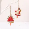 Christmas Decorations 4 Pieces Metal Angle Tree Ornaments,Color Girl Small Angel With Hanging String For 2022