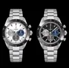 Wristwatches 2022 العلامة التجارية الفولاذ المقاوم للصدأ رجل مشاهدة الكوارتز 6 الإبرة كرونوغراف متعددة الوظائف الحافلة تاريخ النساء نايلون ساعة معصم