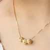 Kolye Kolye Kadınlar Için 24 K Altın Renk Charm Buda Boncuk Kolye Collier Femme Gerdanlık Düğün Takı Aksesuarları Gifst