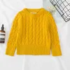 Herbst Winter Baby Mädchen Pullover Pullover Weiche Baumwolle Jungen Gestrickte Candy Farbe Kinder Rippen Pullover Kinder Kleidung 211201