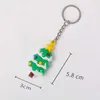 3D Cartoon Kerst Keychain Boom Santa Claus PVC Kerstcadeau Xmas Sleutelhanger Sleutel Hangers Kerstversieringen Souvenir G1019