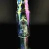 Glass Bong Smoking Water Pipe Hookah Shisha Pipes 11 inch Colorful Plating Glow in the dark Hookahs Filter Beaker Bubbler W/ ICE Catcher Bongs