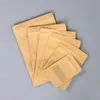 Emballage cadeau 100pcs Sac à fermeture à glissière en papier kraft. Les sacs kraft utilisés pour l'emballage alimentaire sont autoportants bruns