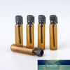 100Pcs/lot 1ml Mini Empty Essential Oils Case Portable Amber Glass Bottle Refillable Perfume Bottle Test Tube Sample for Gift Factory price expert design Quality