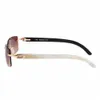 Brand name buffalo horn sunglass with no rims natural OX horn glass9885165