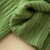 Sommerfrauen Kurzer solider Pullover Langarm gestrickt Slash Hals von Schulter weiblich elegang lässige Pullover Pullover 210513