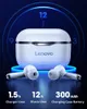 Lenovo LP1 TWS Kablosuz Bluetooth Kulaklıklar Çift Stereo Bas Earbuds Touch Kontrolü Android için Uzun Stand Fone1629119