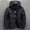 Пустые куртки 2021 толстые теплые мужские куртки тепловое толстое пальто снега красный черный парку мужской теплый белый - белая утка вниз куртка мужчины y1103
