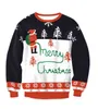 Nowy Unisex Mężczyźni Kobiety 2021 Ugly Boże Narodzenie Sweter Na Wakacje Santa Elf Boże Narodzenie Drukowane Nowości Jesień Zimowe Bluzki Odzież Y1118